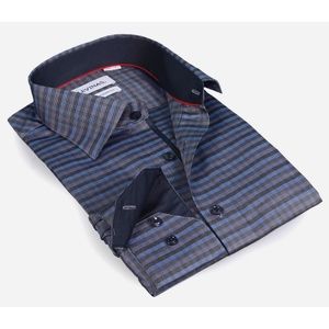 Levinas Men's Dress Shirt L Blue & Gray NWT $180